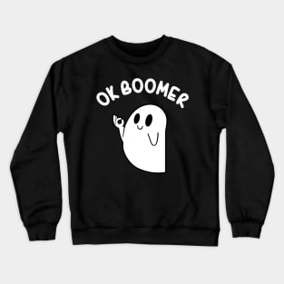 Ok Boomer Funny Halloween Ghost Crewneck Sweatshirt